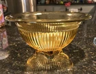 Federal Glass Amber Glass Mixing Bowl Vintage 1930s