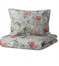 IKEA Nasselklocka Twin Duvet Cover With Pillowcase Floral Retired Color