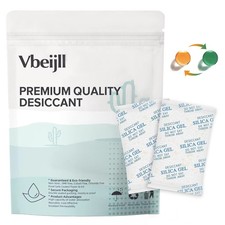 5 Gram 50 Pack Color-Indicating Silica Gel Packets, Premium Food Grade Desicca