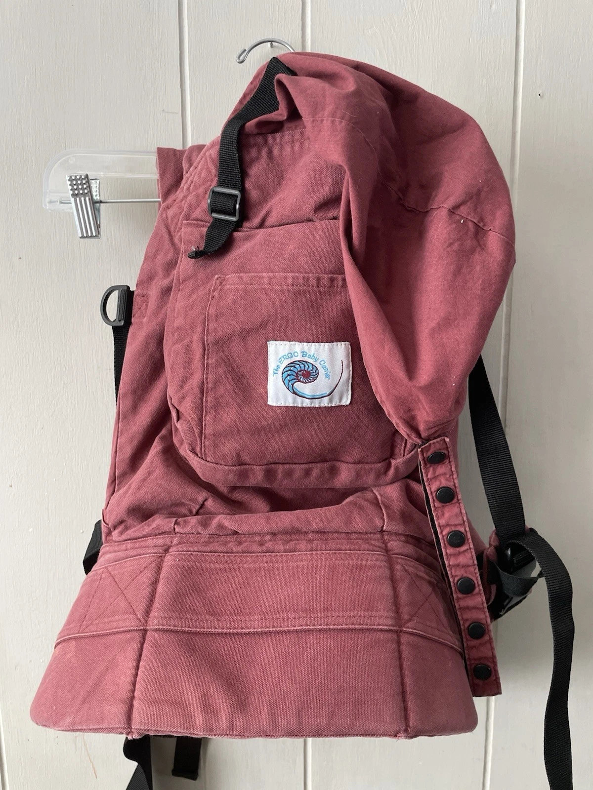 Ergobaby Organic Canvas Baby Carrier Cranberry Burgundy Red *See Below