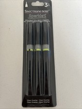 Spectrum Noir Sparkle pens Vtg - CLEAR OVERLAY 3pk By Crafters Companion