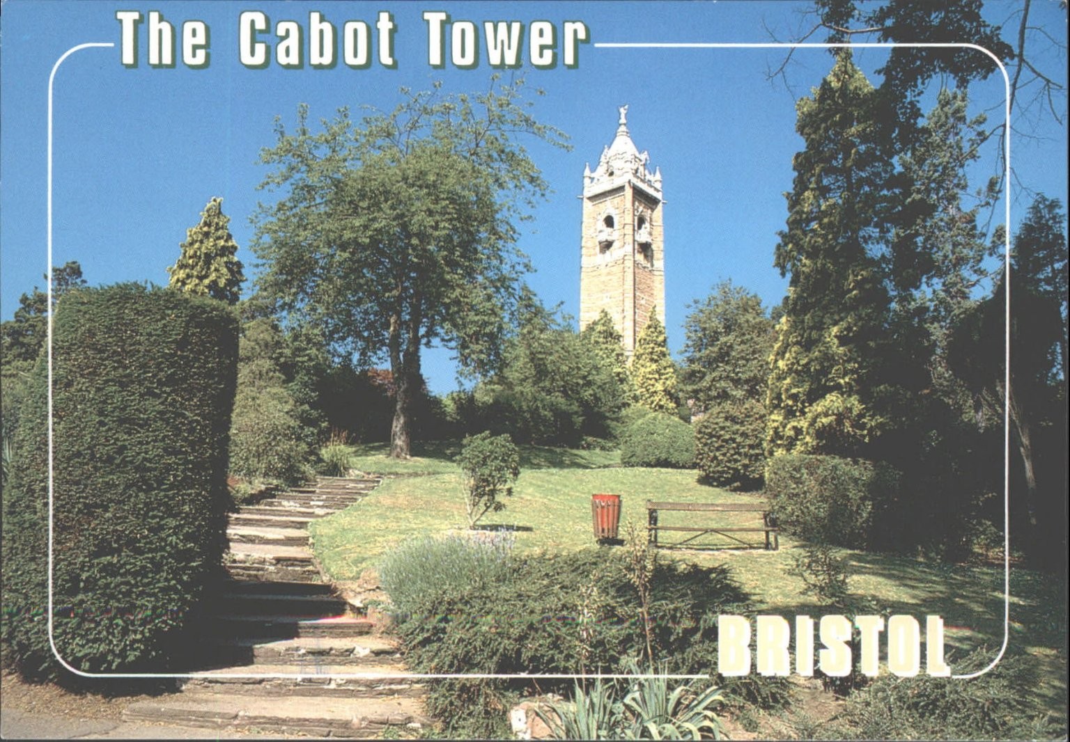 John Hinde Postcard The Cabot Tower Bristol England Topographical