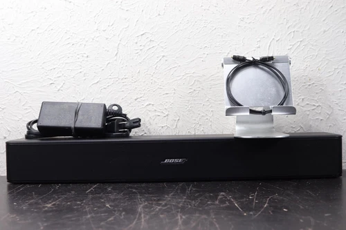 Bose Solo 5 TV Soundbar Sound Home Theater Black 418775 W power and optical cord