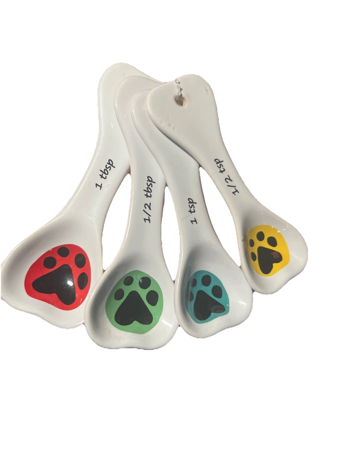 Dog Lovers Bone Shaped Measuring Spoon Set Glass