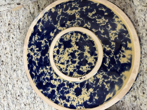 Vintage Bennington Vermont Blue Agate Set Of Two Pie Baking Plates - Picture 4 of 4