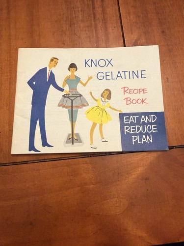 Vintage 1952 MCM Knox Gelatine Recipe Book Eat & Reduce Plan