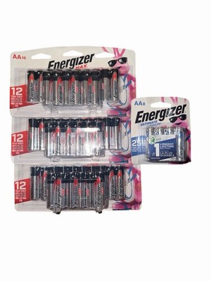 Energizer Max AA Alkaline Battery Lot - 48 max & 8 ultimate lithium 56 total
