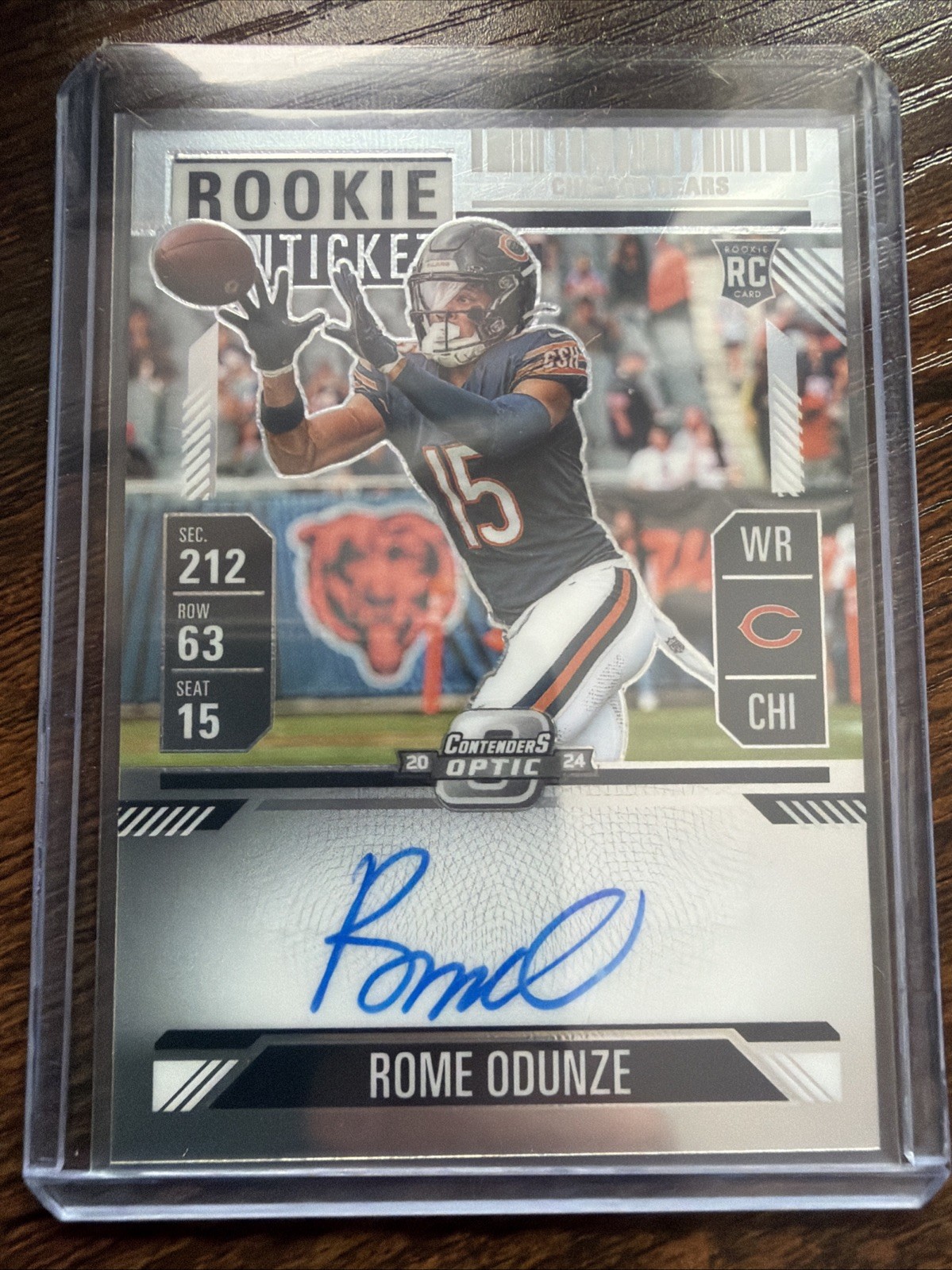 2024 Contenders Optic - Rookie Ticket RPS Autographs Rome Odunze #104 (AU, RC)
