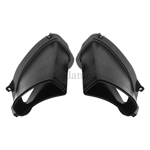 Schwarze Scheinwerferverkleidung Klare Windschutzscheibe Kit For Harley Softail - Picture 22 of 24