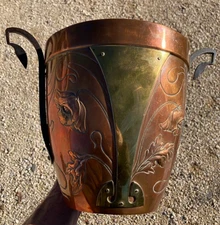 Copper Brass Iron Dinner L GUIBART for WMF Ostrich Secession Jugendstil