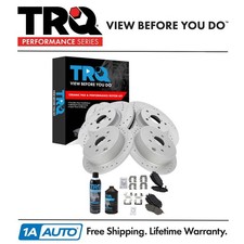 Trq Performance Front And Rear Brake Pad Rotor Kit Fits 15-21 Subaru Wrx