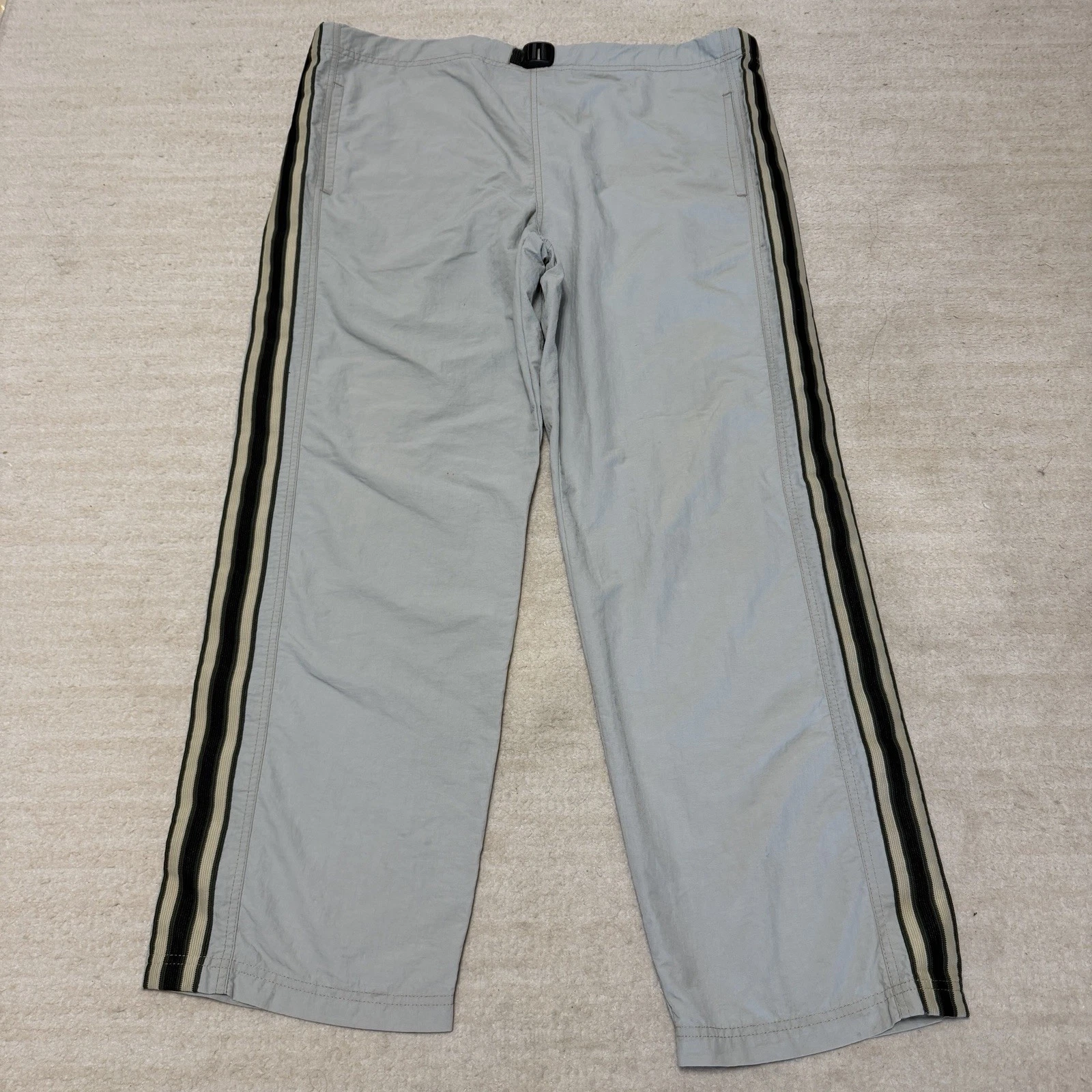 Vintage Gap Y2K Nylon Baggy Buckle Pants Gray Skater Grunge Men's Large