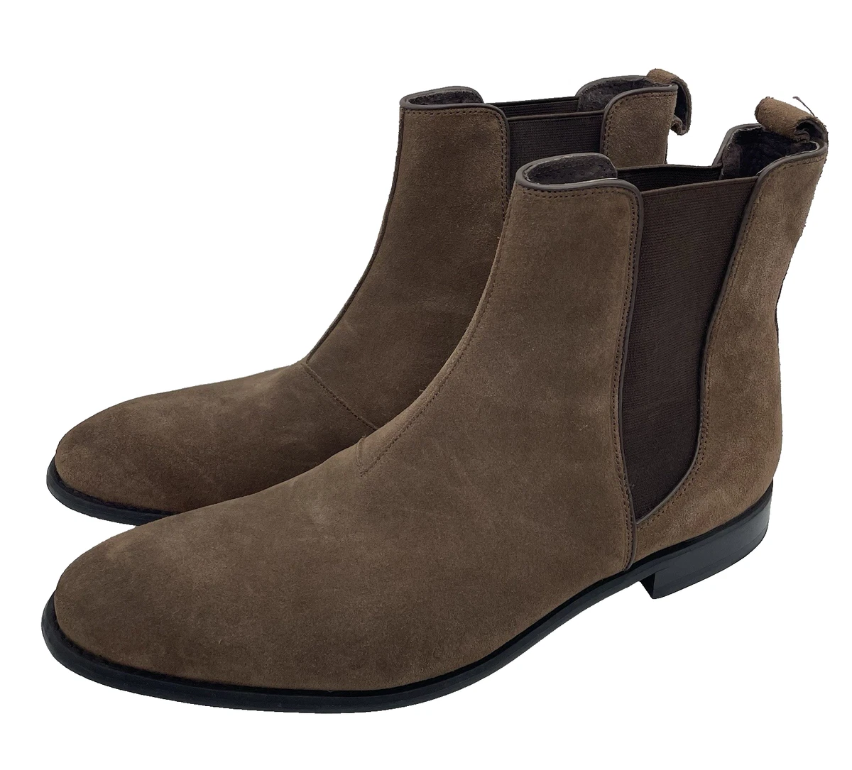John Varvatos Brown Suede Low Chelsea Boots Pull On Men\'s Size 11 Made In Italy John Varvatos Chelsea Brown Boots for Men for Sale | Shop  main image 3