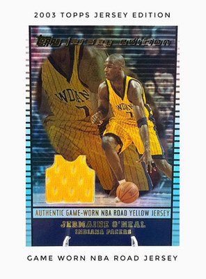 2003 Topps Jersey Edition #JEJO Jermaine O'Neal Game Worn NBA Yellow Road Jersey
