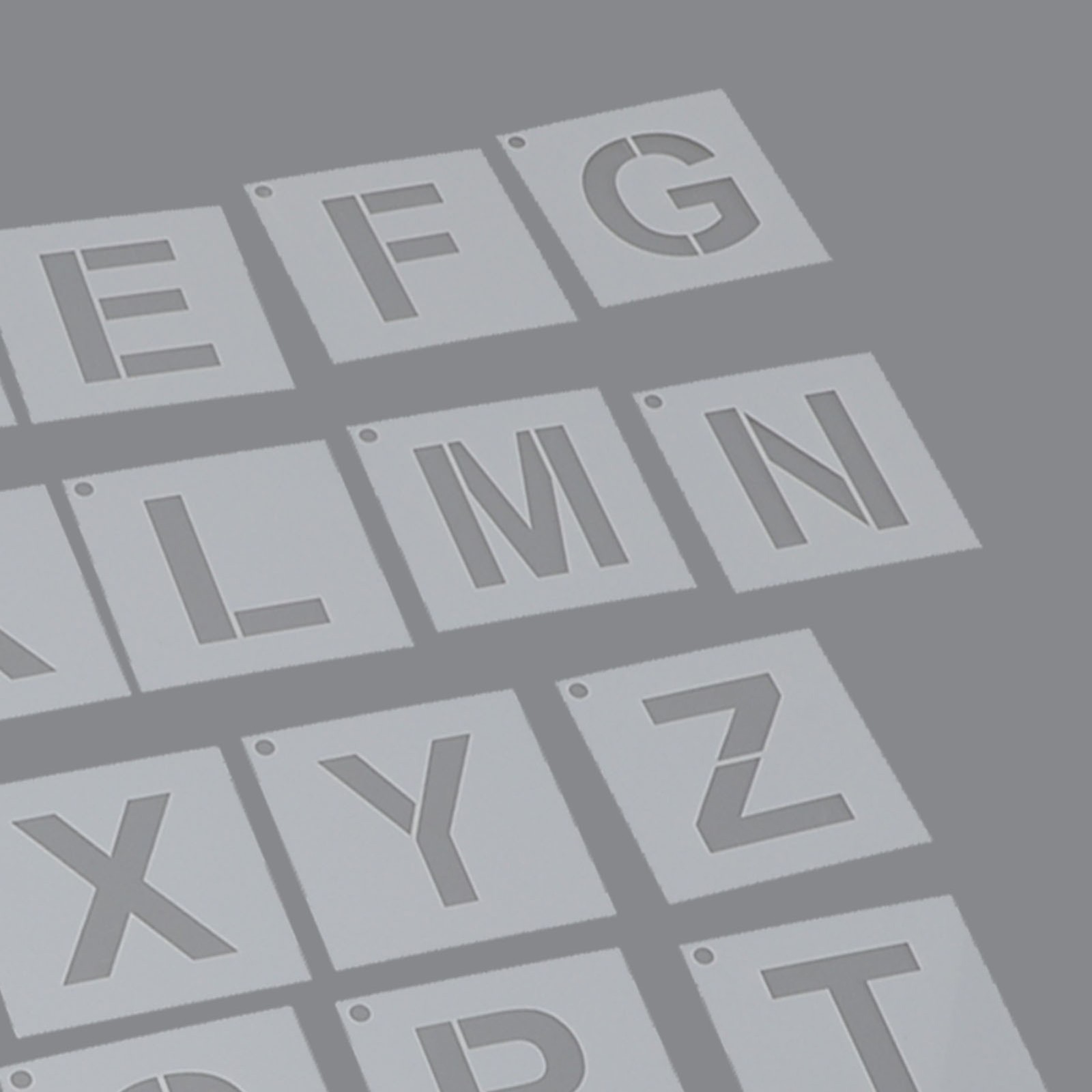 2in 36x Letter Numbers Stencils Set For Spray Painting Reusable Alphabet Art 