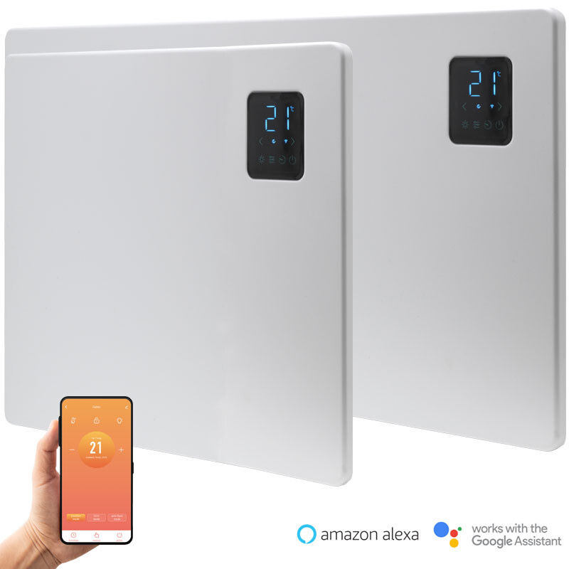 Caldo WiFi Electric Panel Heater, Wall Mounted Splash Proof Radiator with  Timer | eBay