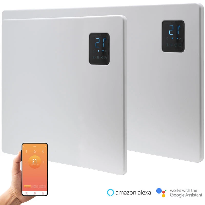Caldo WiFi Electric Panel Heater, Wall Mounted Splash Proof Radiator with  Timer | eBay