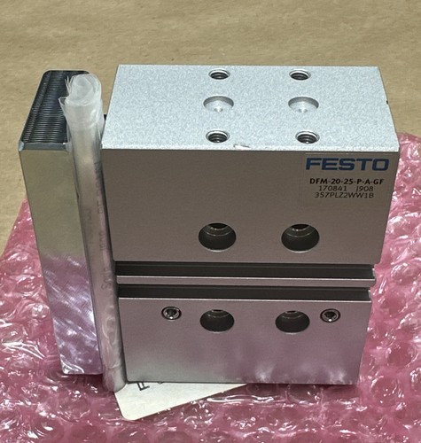 NEW- FESTO DFM-20-25-P-A-GF Pneumatic Guided Cylinder 20mm Bore 25mm Stroke 🇺🇸 - Picture 6 of 6