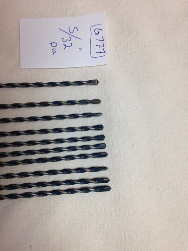 10 NEW 5/32" GERMANY MASONARY DRILL BITS CARBIDE TIPPED BIT BLUE .145" SH {G777} - Picture 2 of 3