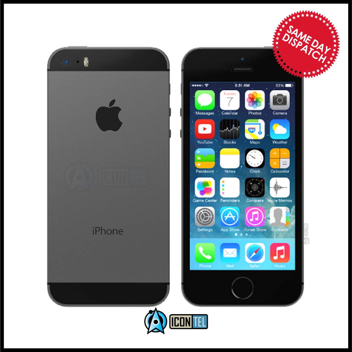 Apple iPhone 5S 16GB GREY Unlocked Sim Free 4G LTE Smartphone 