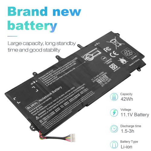 BL06XL Battery For HP EliteBook Folio 1040 G0 G1 G2 HSTNN-DB5D 722297-001 Laptop - Picture 4 of 10