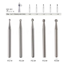Fresas redondas de carburo de tungsteno dental FG1-FG5 Alta velocidad CE