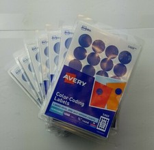Avery Removable Color Coding Labels 3/4" Round Dark Blue 7 Packs of 1008 #5469