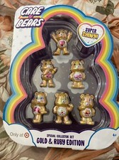 Care Bears Super Shiny Gold Ruby Edition Mini Figure 6-Pack