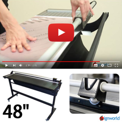 Rotary Trimmer 48'' Heavy Duty Paper Photo Banner Laminates Cutter Metal Base