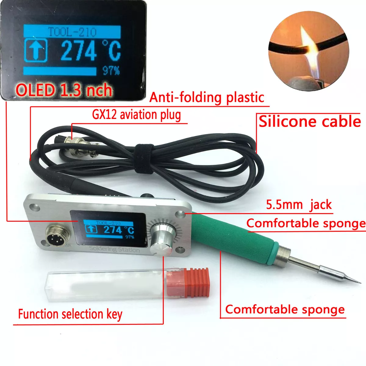 Soldering Iron panel DIY FOR JBC C210 Soldering Station Tips Replacement  Handle