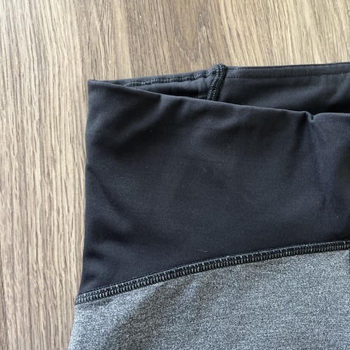 Lululemon 3/4 leggings, girls size 12, Black And Gray, Adjustable Waist - Picture 2 of 9