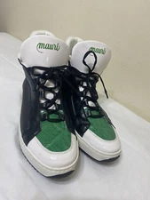 MAURI Arno 6139 Black White Emerald Green Genuine Crocodile  Sneakers Men’s 9.5