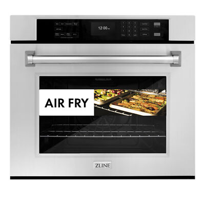 ZLINE 30'' PRO CONVECTION WALL OVEN STAINLESS STEEL AIRFRY SELF CLEAN WAS-30 OB