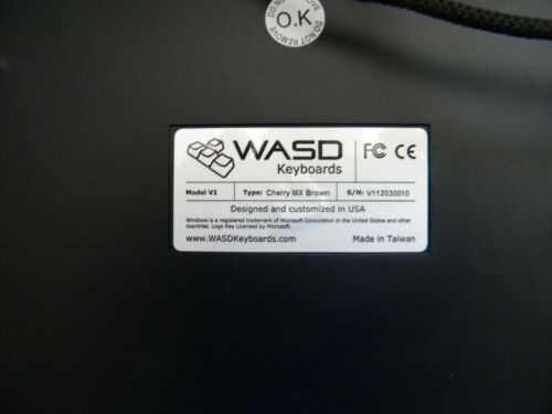 WASD Type Cherry MX Brown Keyboard Model V1 Mechanical USB 104 key - Picture 2 of 3