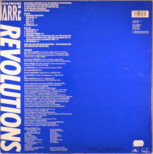Jean-Michel Jarre – Revolutions - Vinyl LP Album Greek Analogue Press1988 NEW* - Picture 2 of 2