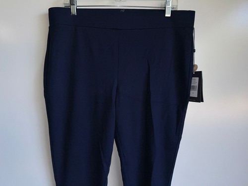 NWT NYDJ Lift Tuck Navy Blue Basic Ponte Knit Legging Pants Size 12 - Picture 5 of 10