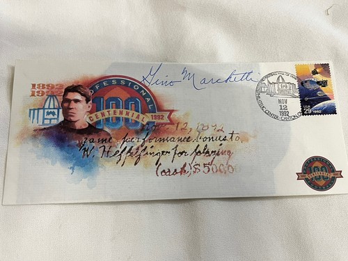Gino Marchetti Signed Autographed 1992 NFL HOF Centennial Cache Envelope - Picture 2 of 2