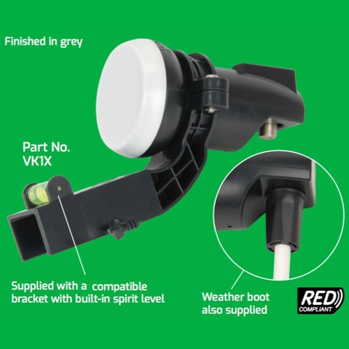 Plato satelital de 80 cm zona 2 y MK4 único LNB para Sky Freesat HD Polsat Hotbird - Imagen 6 de 11