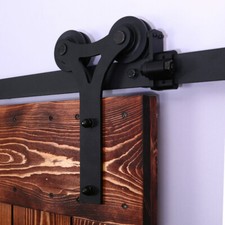 4FT-20FT Sliding Barn Wood Door Hardware Track Y Hanger Kit Single/Double/Bypass