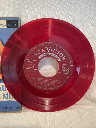 Mario Lanza! - "BECAUSE YOU"RE MINE" RCA ERA-51 Red Seal 45 - Picture 4 of 6
