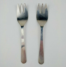2 Leonard Silver Plated Italy Baby Toddler Forks 5" Long VTG
