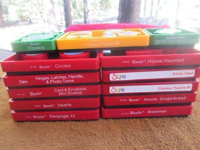 Reduced-Lot 3/ 3 Sizzix Bigx Ellison Thick Dies 10 Red 1 Yellow 2 Green-You Pick