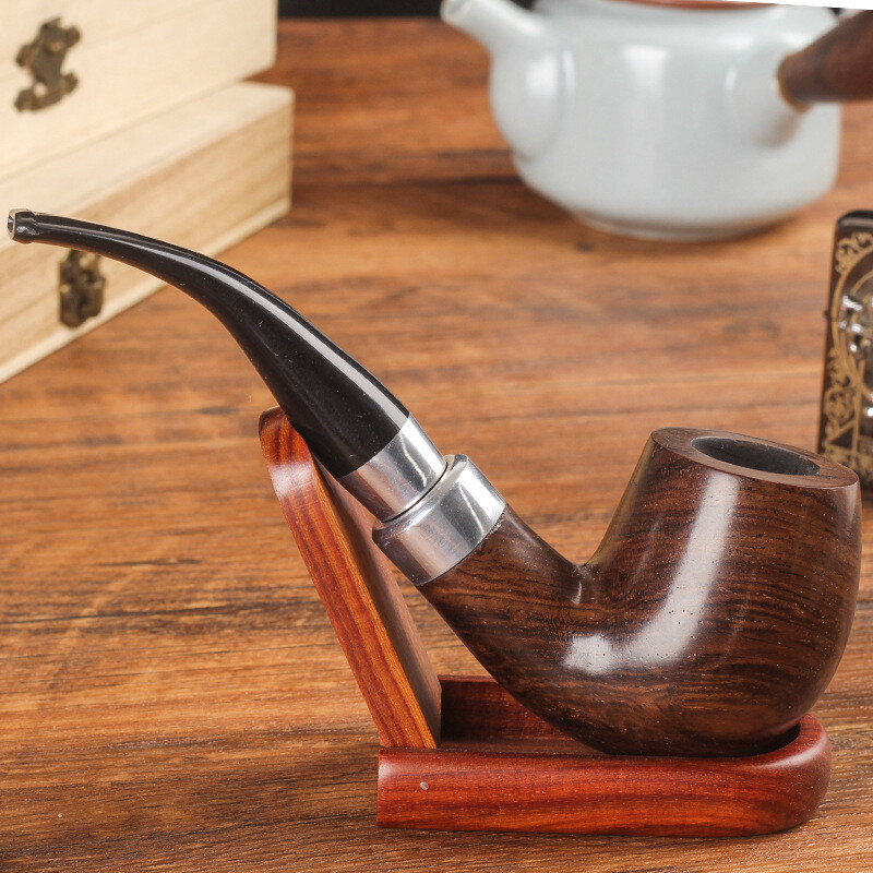 Classic Solid Wood Pipe Handmade Traditional Oldfashioned Pipes