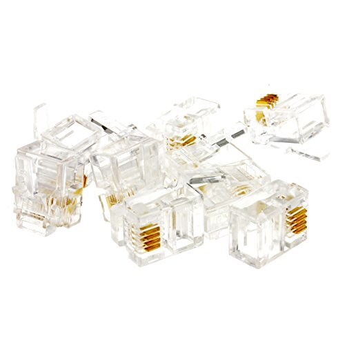 10 X RJ11 Sertissage Bouts pour ADSL ou Autres Téléphone Routeur Câble / 6P4C 4 - Photo 4/6