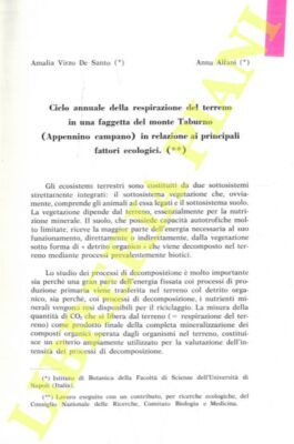 VIRZO DE SANTO Amalia - ALFANI Anna - Jahreszyklus der Erdatmung