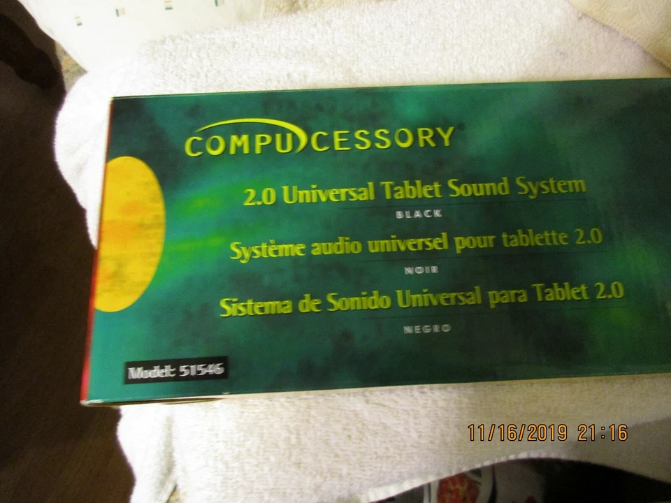 Compucessory 2.0 universal tablet sound system black power LED Model 51546 - Image 2 of 3