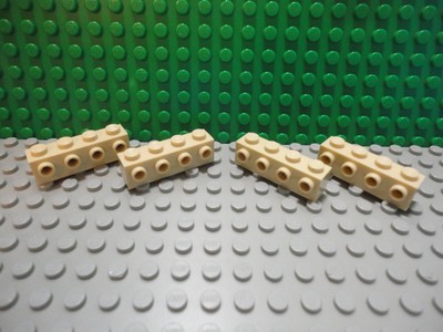 Lego 4 Tan 1x4 brick block with 8 studs NEW