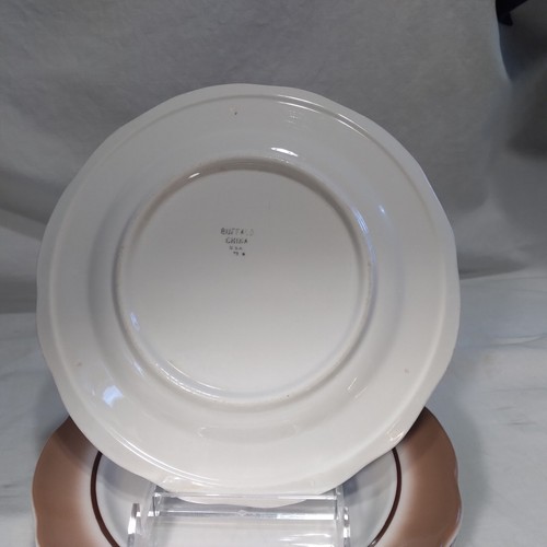 Buffalo China Restaurant Ware Brown Tan Scalloped Plate 8.5" Set Of 5 - Picture 5 of 7