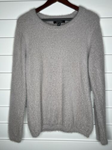 Ellen Tracy Cashmere Sweater Sz Med Light Gray Color