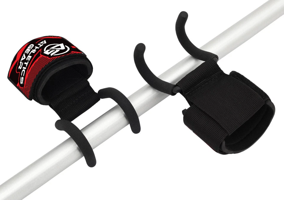 Pro Weight Lifting Training Gym Hook Grips Straps Wrist Support Lift Kombat - Image 4 of 4